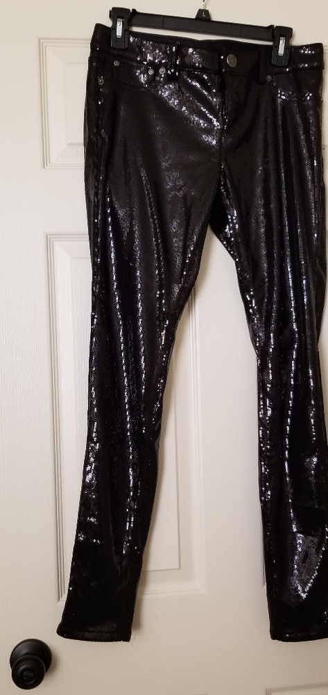 Sequined Jean Leggings.